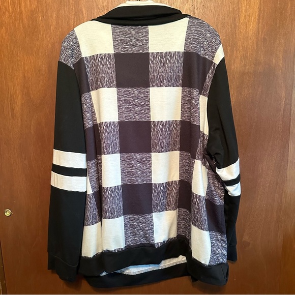 Plaid Cowl Neck Top - Picture 5 of 5